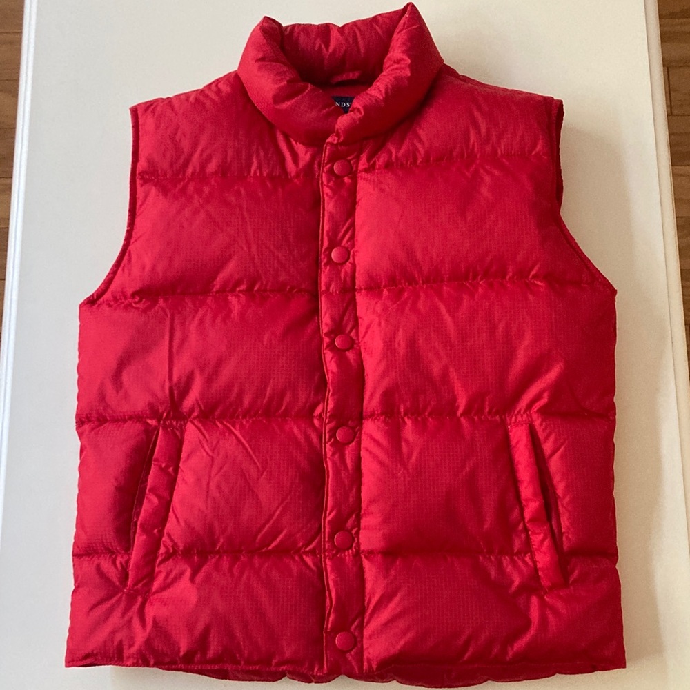 Lands' End Kids Bright Red Puffer Vest